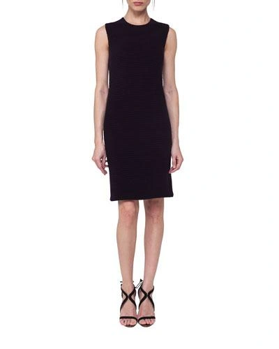 Akris Sleeveless Ottoman Knit Dress In Black