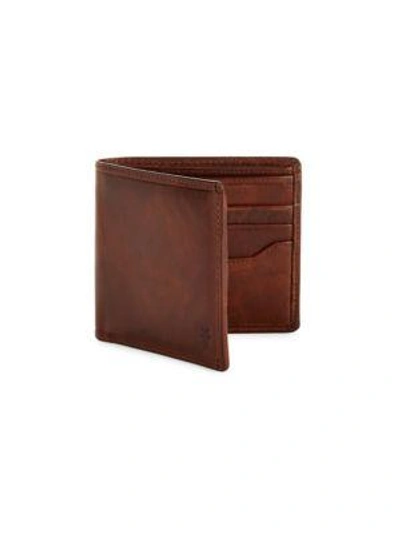 Frye Logan Leather Bi-fold Wallet In Dark Brown