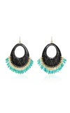 ASHLEY PITTMAN Vuka Horn, Bronze and Turquoise Earrings,217146.0