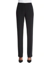 Lafayette 148 Plus Size Barrow Straight-leg Crepe Pants In Black