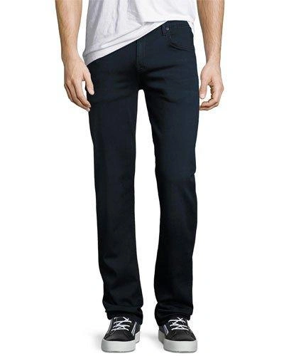7 For All Mankind Slimmy Luxe Sport Stretch Slim-fit Jeans In Annex Blac