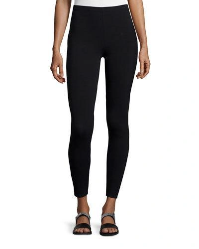 Eileen Fisher Petite Viscose Jersey Leggings In Black