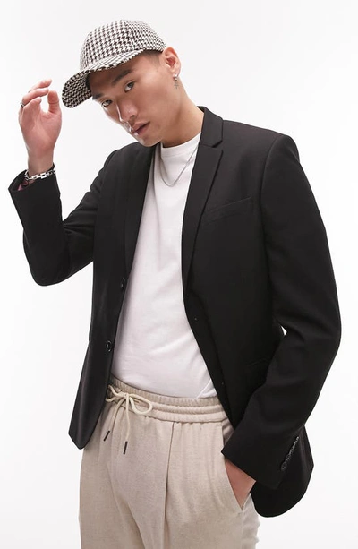 Topman Skinny Fit One-button Suit Jacket In Black