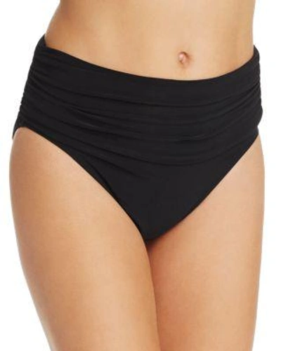 Magicsuit Jersey Shirred Tummy Control Bikini Bottoms In Black
