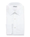 CHARVET POPLIN BARREL-CUFF DRESS SHIRT, WHITE,PROD202220378