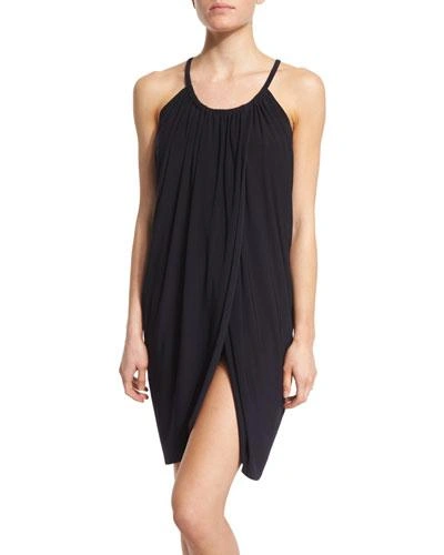 Magicsuit Beyond The Beach Draped Swim Cover-up In Black