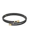 LAGOS BLACK CAVIAR COIL BRACELET WITH DIAMONDS,PROD210180975