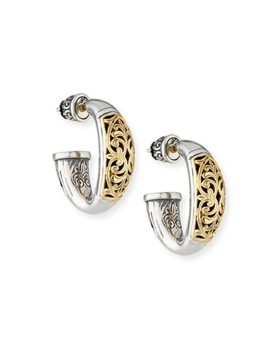 Konstantino Classic Filigree Hoop Earrings In Silver