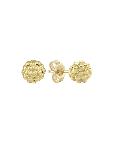 Lagos 18k Gold Caviar Stud Earrings