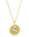 David Yurman Cable Collectibles Initial Pendant With Diamonds In Gold On Chain, 16-18
