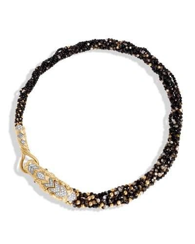John Hardy Legends Naga Beaded Collar Necklace With Diamonds