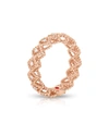 ROBERTO COIN BAROCCO SINGLE-ROW DIAMOND RING IN 18K ROSE GOLD,PROD201410084