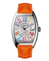 FRANCK MULLER LADIES COLOR DREAMS CURVEX WATCH WITH ALLIGATOR STRAP,PROD177030023