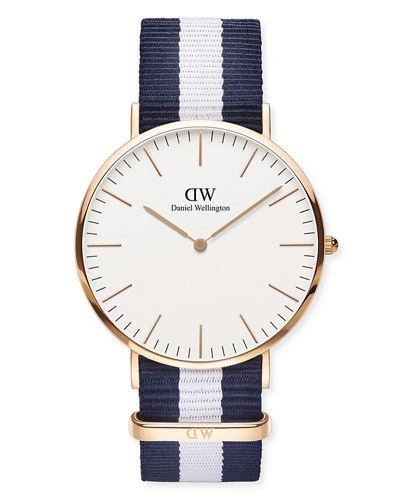 Daniel Wellington 36mm Classic Glasgow Winchester Watch In White/multi