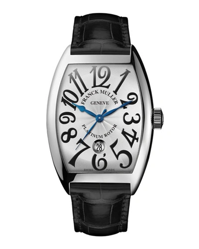Franck Muller Men's Automatic Curvex Watch With Alligator Strap