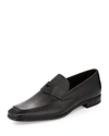 GUCCI SAFFIANO LEATHER PENNY LOAFER,PROD183200164