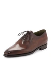 BERLUTI ALESSANDRO DEMESURE LEATHER OXFORDS WITH LEATHER SOLE,PROD176580161