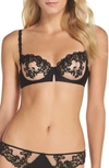 Simone Perele Saga Non-padded Lace Demi Bra In Ruby
