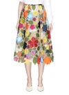 ROSIE ASSOULIN 'Hodges Podges' floral patch silk organza skirt