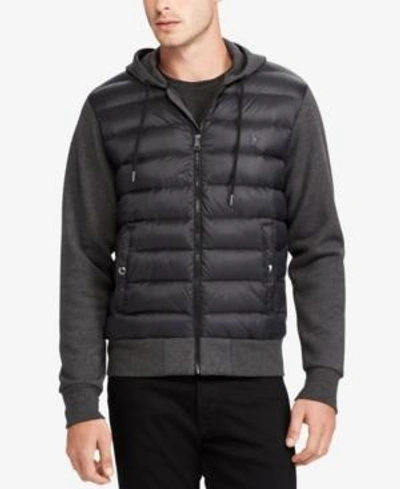 Polo Ralph Lauren Men's Paneled Down Jacket In Gray / Black