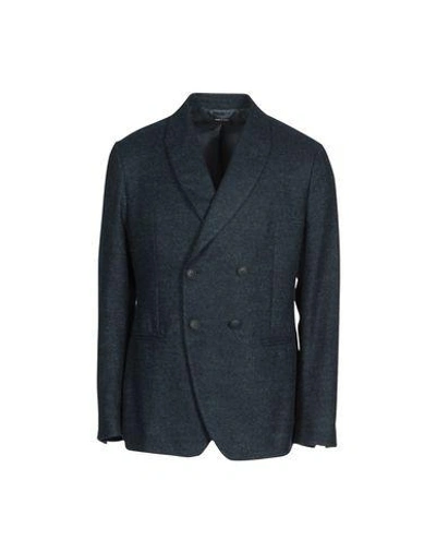 Giorgio Armani Suit Jackets In Dark Blue