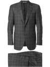 CANALI CANALI PLAID TWO-PIECE SUIT - GREY,T1328012424559