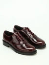 TOD'S POLISHED BROGUE LACE-UP SHOES,8618301