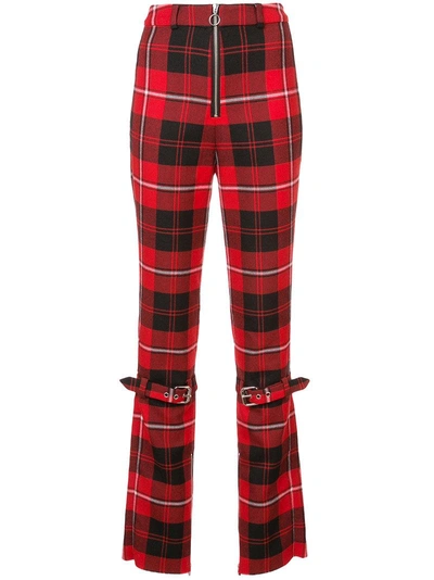 Dilara Findikoglu Opening Ceremony Plaid Manson's Trousers In Black,red