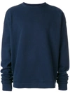 THE ELDER STATESMAN THE ELDER STATESMAN CREW NECK SWEATSHIRT - BLUE,TES2712413642