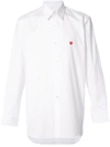 Comme Des Garçons Play Heart Logo Shirt In White