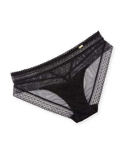 Chantelle Festivite Lace Brazilian Bikini Briefs In Black