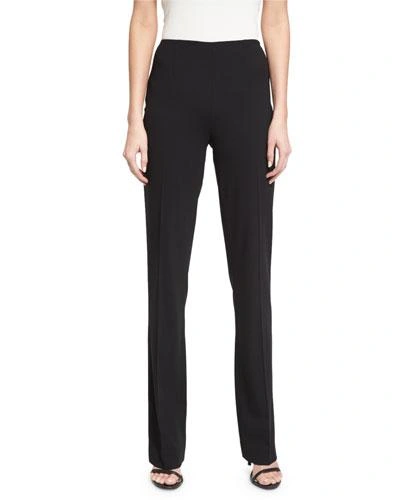 RALPH LAUREN ALANDRA SIDE-ZIP STRETCH-WOOL PANTS, BLACK,PROD117960072