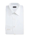 Tom Ford Slim Fit Solid Cotton Poplin Button-up Shirt In White