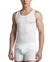 Hanro Men's Cotton Pure Pure Tank Top In White