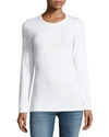 MAJESTIC SOFT TOUCH LONG-SLEEVE CREWNECK TOP,PROD128740020