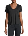 Veronica Beard V-neck T-shirt In Black