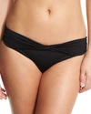 Seafolly Twist-band Hipster Swim Bikini Bottom In Black
