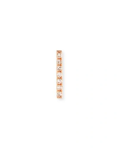 Ef Collection Diamond Bar Stud Earring In Rose