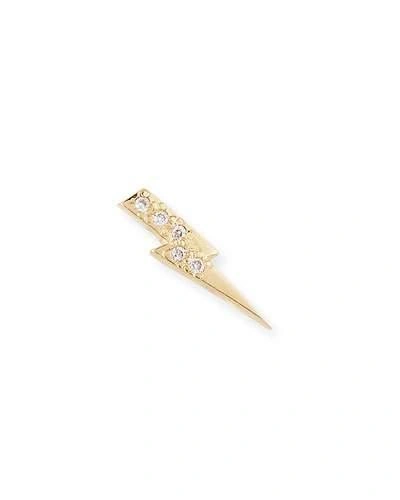 SYDNEY EVAN LIGHTNING BOLT SINGLE STUD EARRING WITH DIAMONDS,PROD131950025