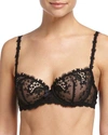 Simone Perele Wish Lace Demi Cup Full-figure Bra In Black