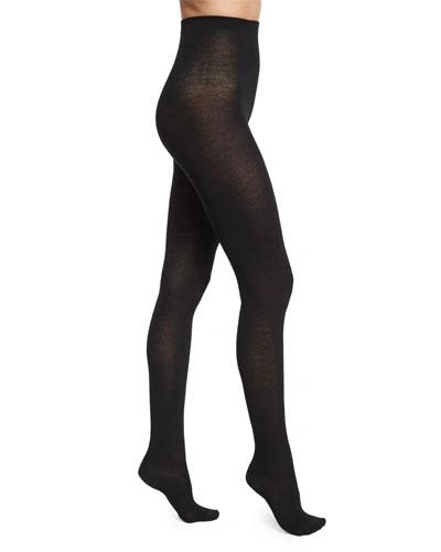 WOLFORD MERINO WOOL TIGHTS, BLACK,PROD118710107