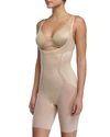 Spanx Thinstincts® Open Bust Mid Thigh Bodysuit In Soft Sand