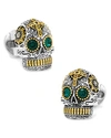 Cufflinks, Inc 3d Day Of The Dead Sugar Skull Cuff Links, Silver In Silver