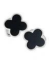 JAN LESLIE ONYX CLOVER CUFF LINKS,PROD104350008