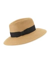 Eric Javits Squishee Classic Woven Fedora Hat In Natural/black