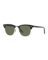 Ray Ban Standard Clubmaster Blue Light Blocking 51mm Sunglasses In W0365 Blac