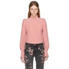 Isabel Marant Sloan Ruffled High-neck Blouse In Pink