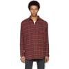 MASTERMIND JAPAN Red Flannel Check Shirt