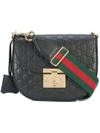 GUCCI Gucci Signature Padlock shoulder bag,LEATHER100%