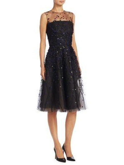 Ahluwalia Charlemagne Sequin Dress In Midnight